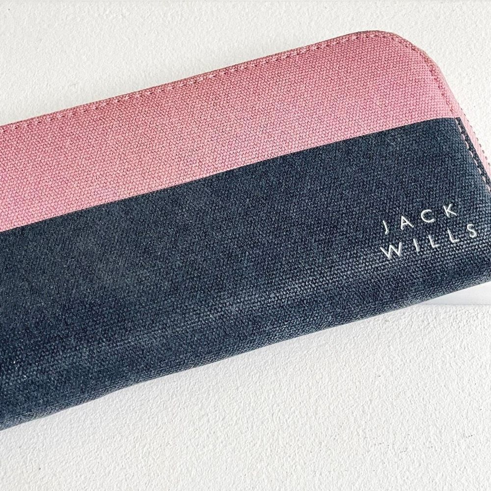Jack Wills Pink & Navy Continental Style Wallet New - Picture 3 of 12